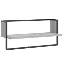 Étagère murale avec barre sonoma gris 65x25x30 cm