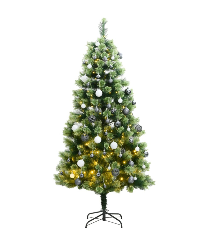 Sapin de Noël artificiel articulé 300 LED et boules 240 cm