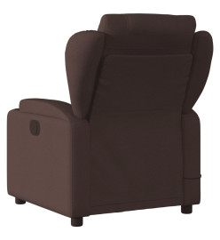 Fauteuil de massage inclinable Marron foncé Tissu