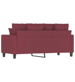 Canapé à 2 places Rouge bordeaux 140 cm Tissu