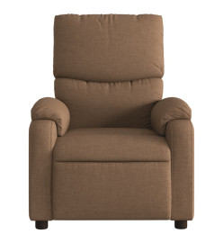 Fauteuil de massage inclinable Marron Tissu