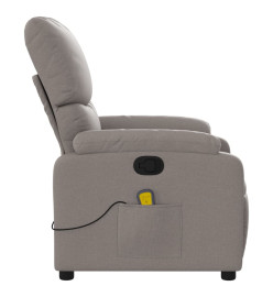 Fauteuil de massage inclinable Taupe Tissu