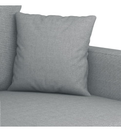 Canapé à 2 places Gris clair 120 cm Tissu