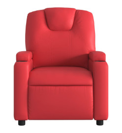 Fauteuil de massage inclinable rouge similicuir