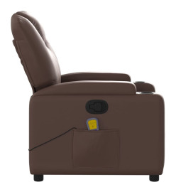 Fauteuil de massage inclinable Marron Similicuir