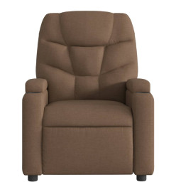 Fauteuil de massage inclinable Marron Tissu