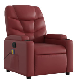 Fauteuil de massage inclinable Rouge bordeaux Similicuir