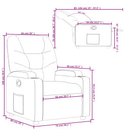 Fauteuil inclinable Gris clair Tissu