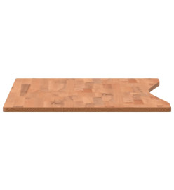 Dessus de bureau 110x(50-55)x1,5 cm bois massif de hêtre