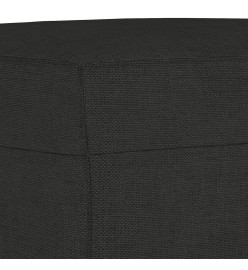 Ensemble de canapés 4 pcs avec coussins noir tissu