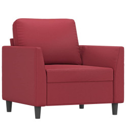 Ensemble de canapés 4 pcs et coussins Rouge bordeaux Similicuir