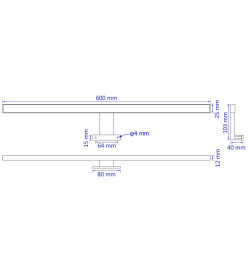 Lampe de miroir 8 W Blanc froid