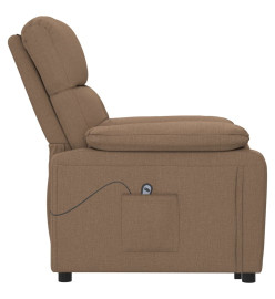 Fauteuil inclinable électrique Marron Tissu