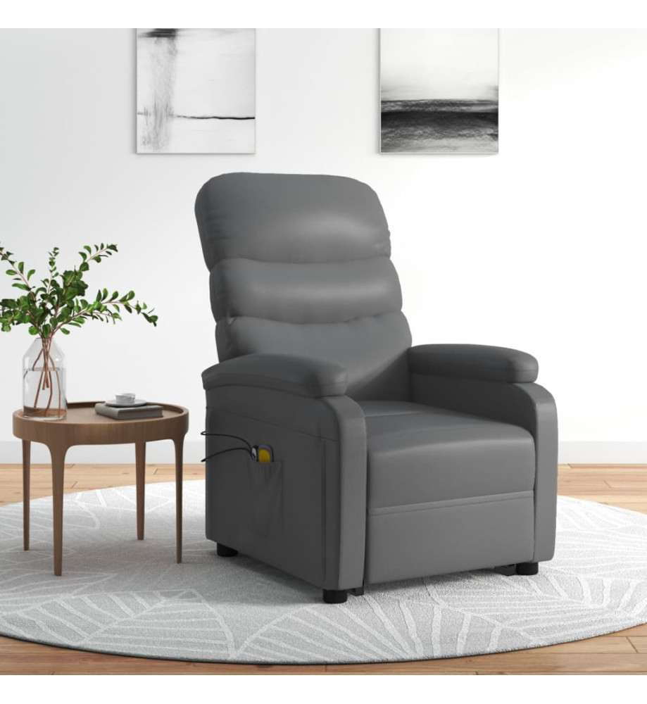 Fauteuil de massage Gris Similicuir