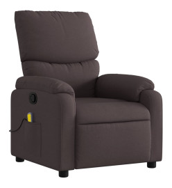 Fauteuil de massage inclinable Marron foncé Tissu