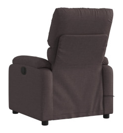 Fauteuil de massage inclinable Marron foncé Tissu