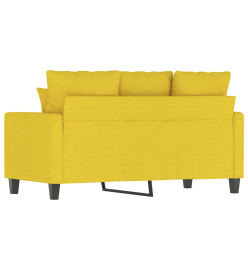 Canapé à 2 places Jaune clair 120 cm Tissu