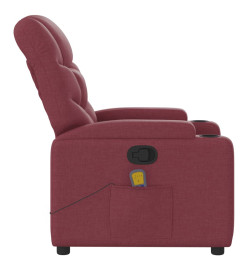 Fauteuil de massage inclinable Rouge bordeaux Tissu