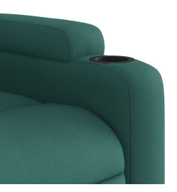 Fauteuil inclinable Vert foncé Tissu