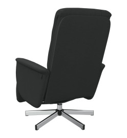 Fauteuil inclinable avec repose-pieds noir tissu