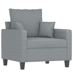 Fauteuil Gris clair 60 cm Tissu