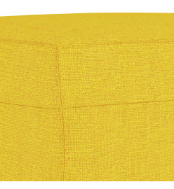 Ensemble de canapés 4 pcs avec coussins jaune clair tissu