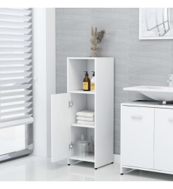 Ensemble de meubles de salle de bain 3 pcs Blanc Aggloméré