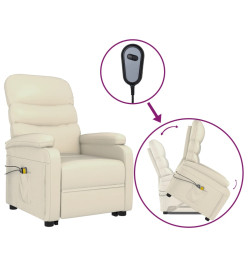 Fauteuil de massage Crème Similicuir