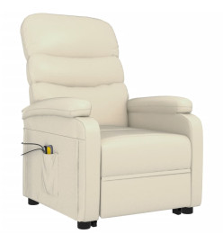 Fauteuil de massage Crème Similicuir