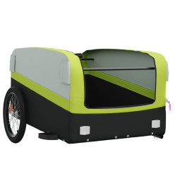 Remorque pour vélo noir et vert 45 kg fer