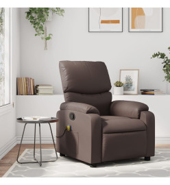 Fauteuil de massage inclinable Marron Similicuir