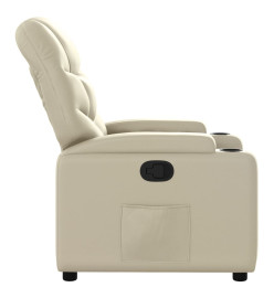 Fauteuil inclinable Crème Similicuir