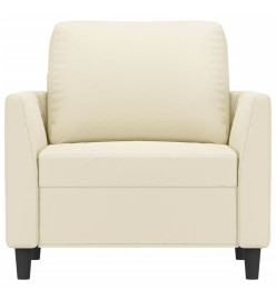 Fauteuil Crème 60 cm Similicuir