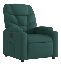 Fauteuil inclinable Vert foncé Tissu