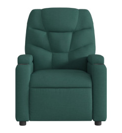 Fauteuil inclinable Vert foncé Tissu