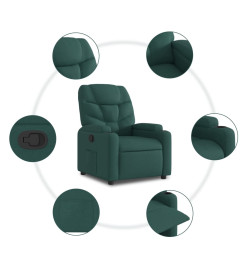 Fauteuil inclinable Vert foncé Tissu