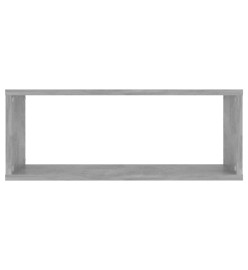 Étagères cube murales 4 pcs Gris béton 60x15x23 cm Aggloméré