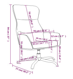 Chaise de relaxation Noir Similicuir