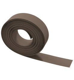 Bordures de jardin 2 pcs marron 10 m 15 cm polyéthylène