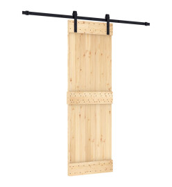 Porte coulissante et kit de quincaillerie 70x210 cm pin massif