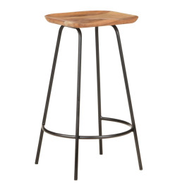 Tabourets de bar lot de 2 bois d'acacia solide