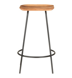 Tabourets de bar lot de 2 bois d'acacia solide