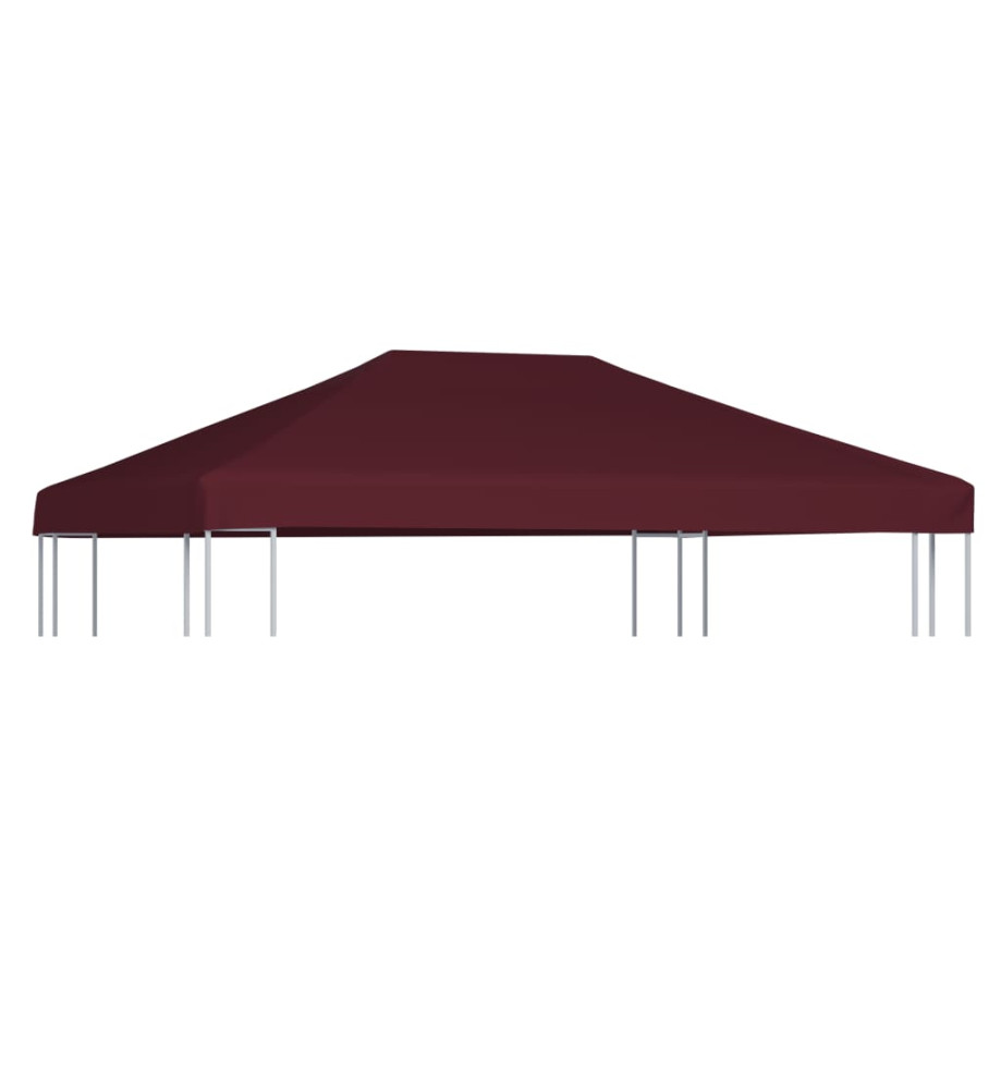 Toile supérieure de gazebo 310 g/m² 3x4 m Bordeaux