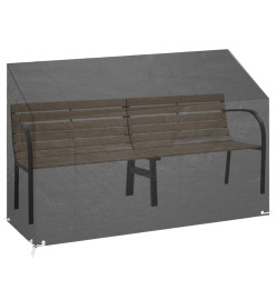 Housses de banc de jardin 2 pcs 8 œillets 190x70x70/88 cm PE