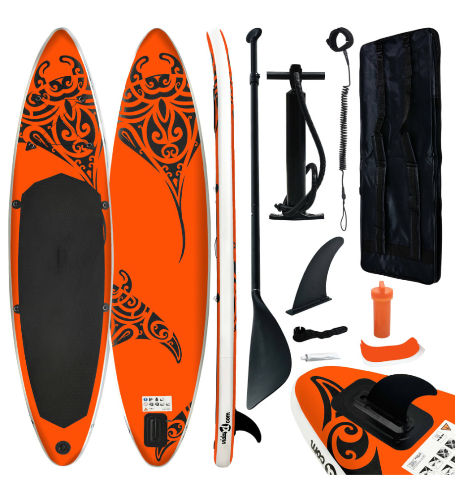 Ensemble de planche SUP gonflable 320x76x15 cm Orange