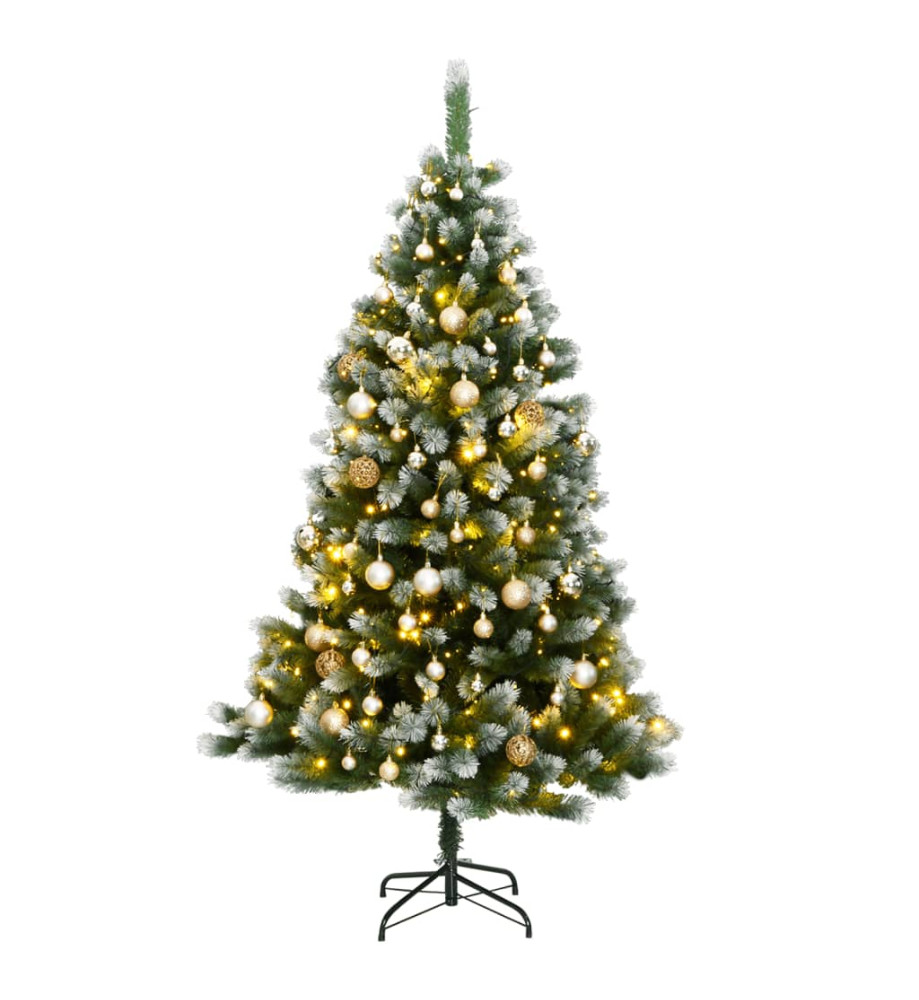 Sapin de Noël artificiel articulé 300 LED et boules 240 cm