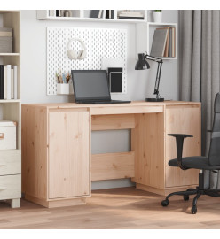 Bureau 140x50x75 cm bois massif de pin