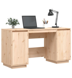 Bureau 140x50x75 cm bois massif de pin