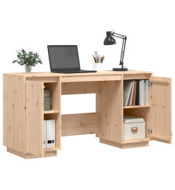 Bureau 140x50x75 cm bois massif de pin