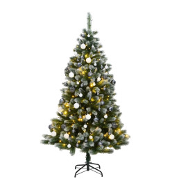 Sapin de Noël artificiel articulé 300 LED et boules 210 cm